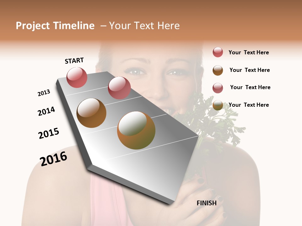 Holding Happy Lettuce PowerPoint Template