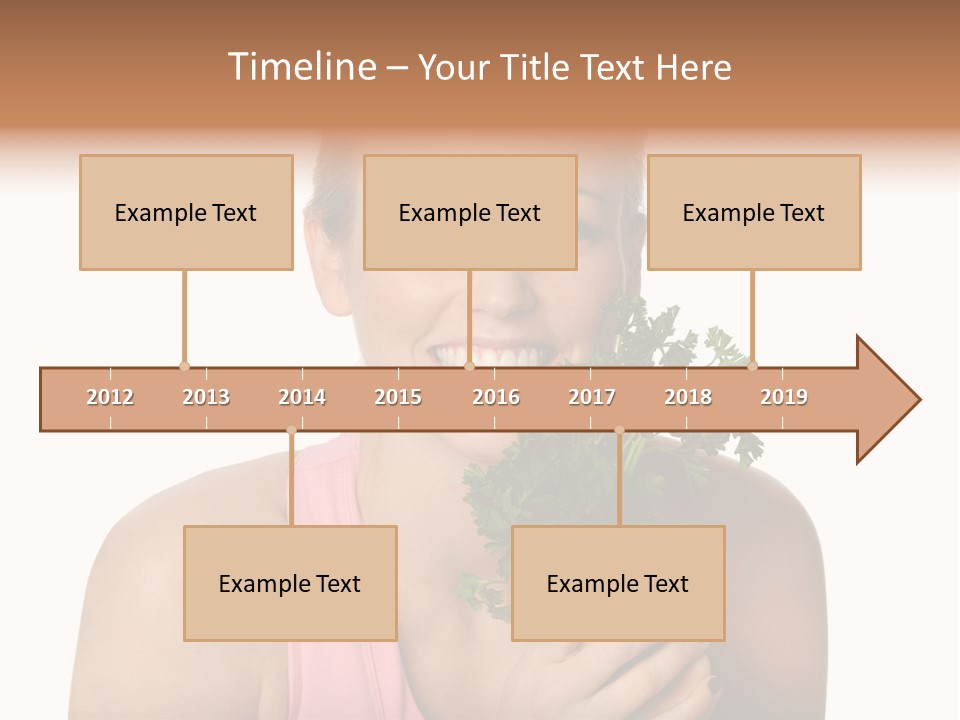 Holding Happy Lettuce PowerPoint Template