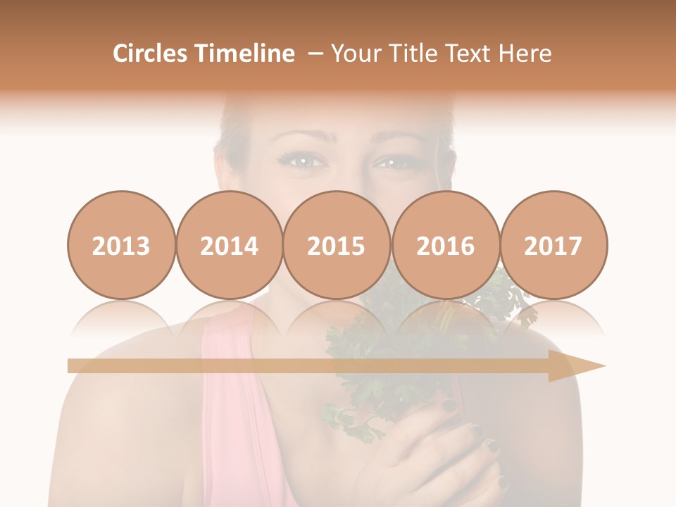 Holding Happy Lettuce PowerPoint Template