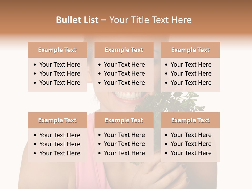 Holding Happy Lettuce PowerPoint Template