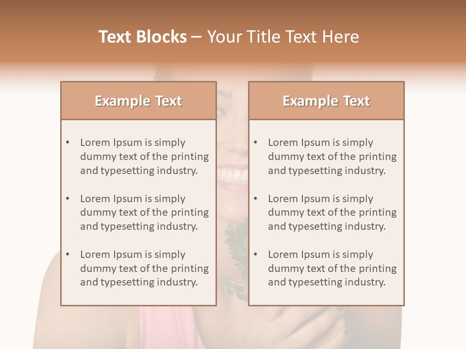 Holding Happy Lettuce PowerPoint Template