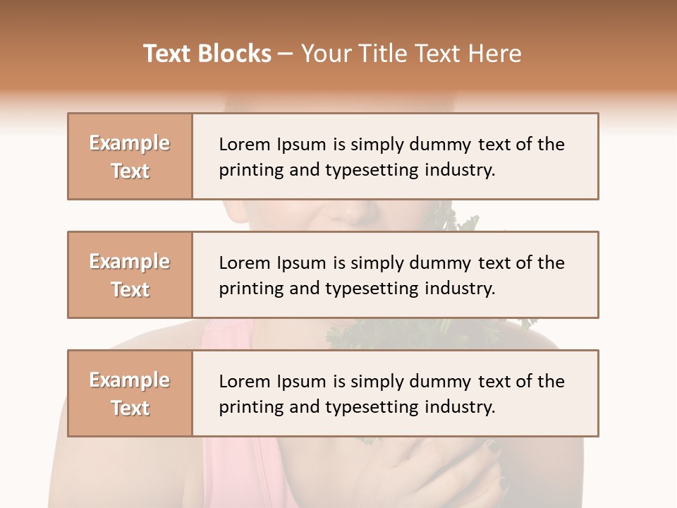 Holding Happy Lettuce PowerPoint Template