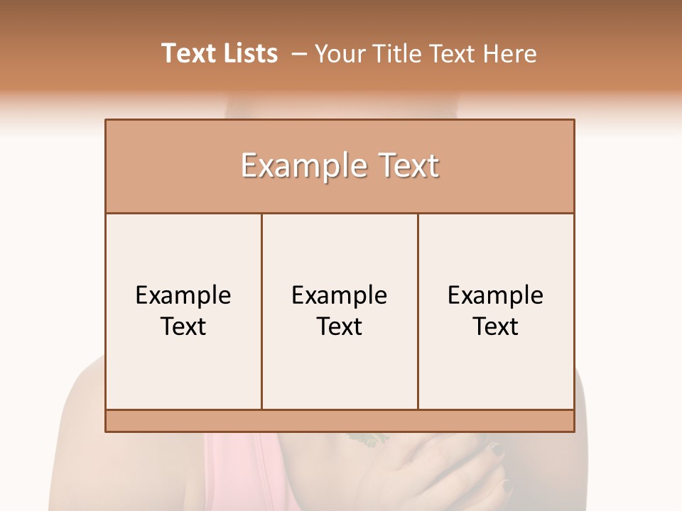 Holding Happy Lettuce PowerPoint Template