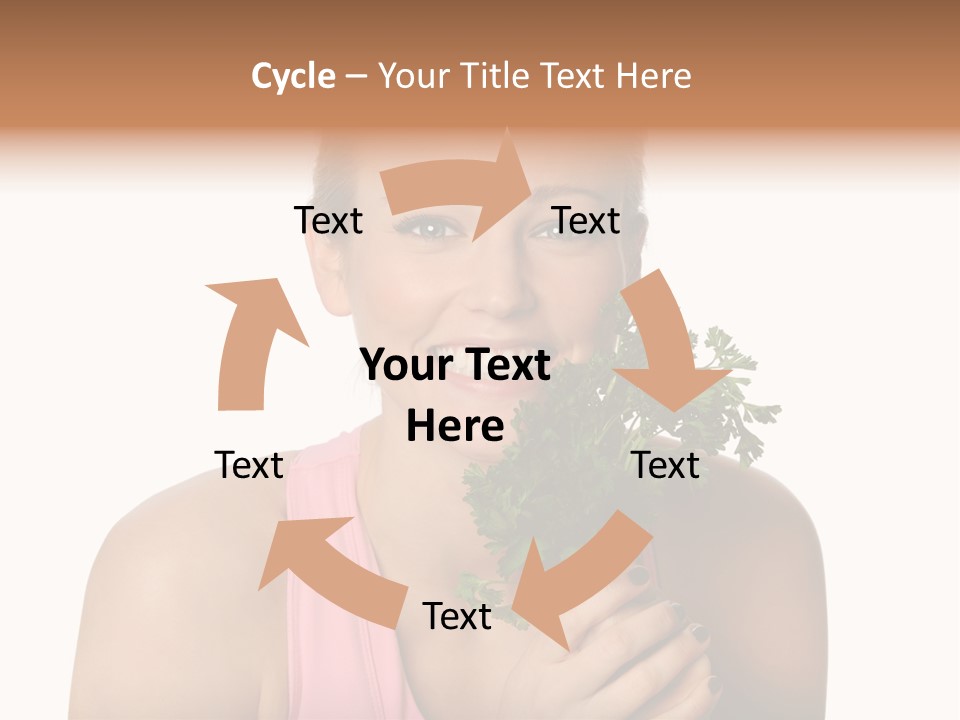 Holding Happy Lettuce PowerPoint Template