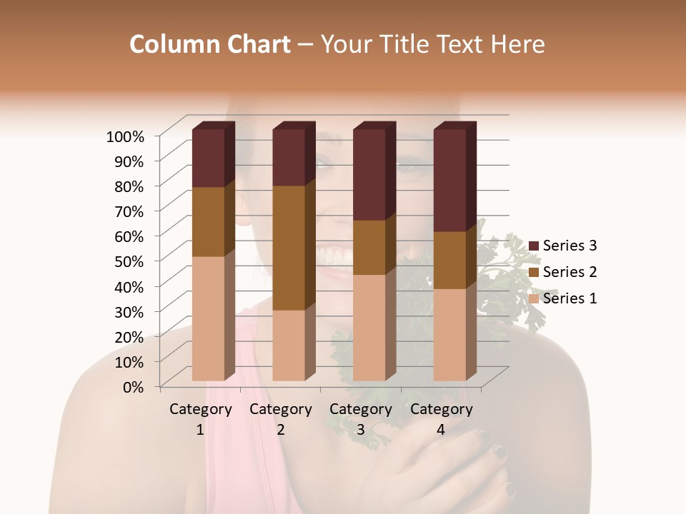 Holding Happy Lettuce PowerPoint Template