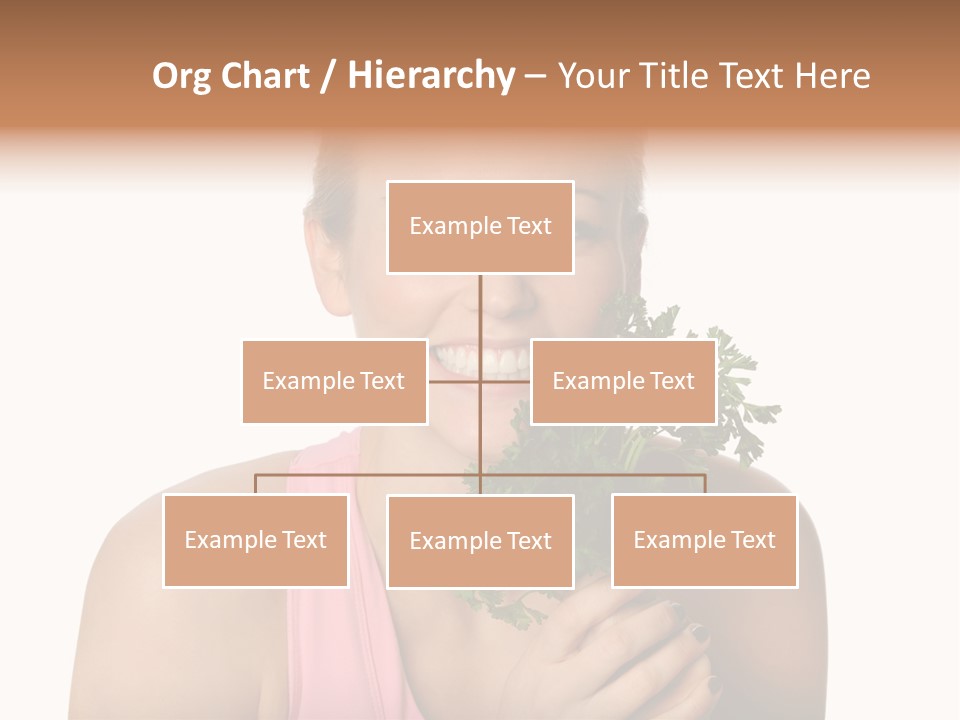 Holding Happy Lettuce PowerPoint Template