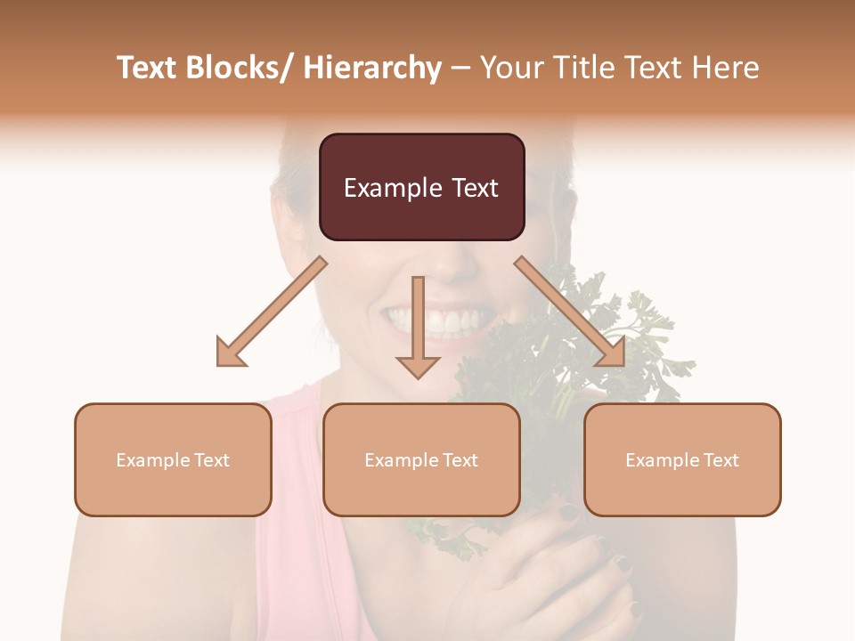 Holding Happy Lettuce PowerPoint Template