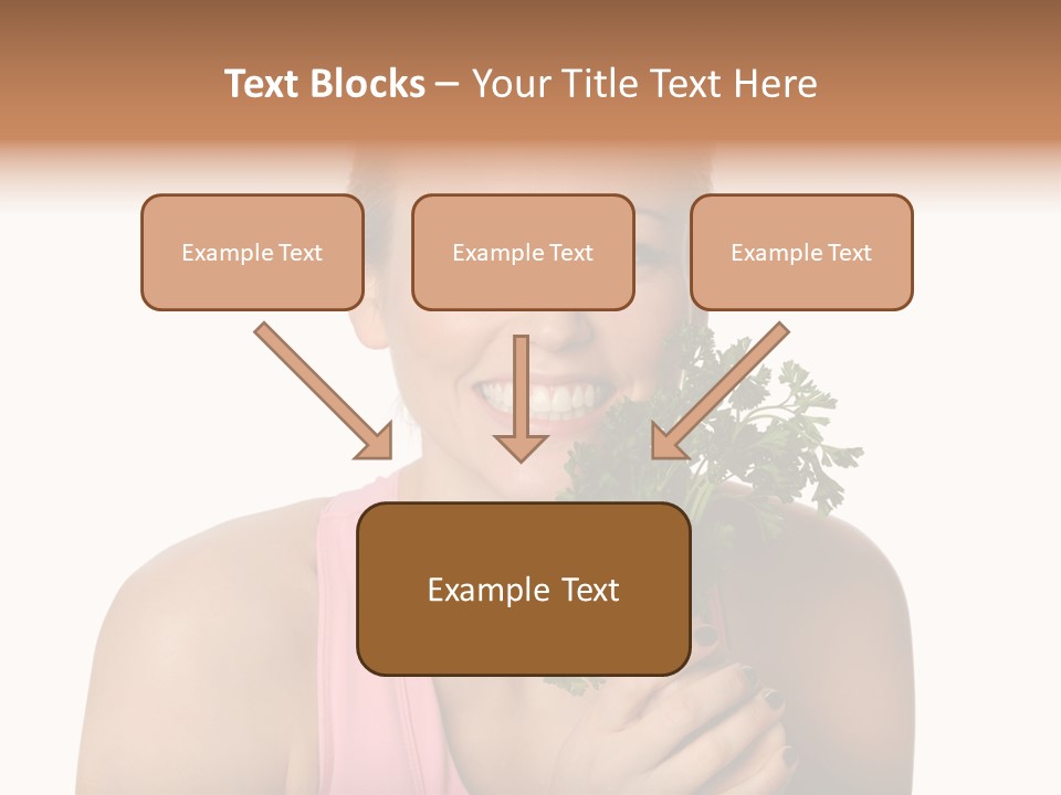 Holding Happy Lettuce PowerPoint Template