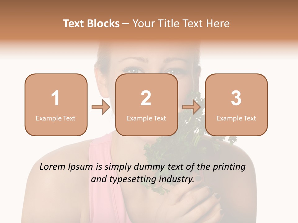 Holding Happy Lettuce PowerPoint Template