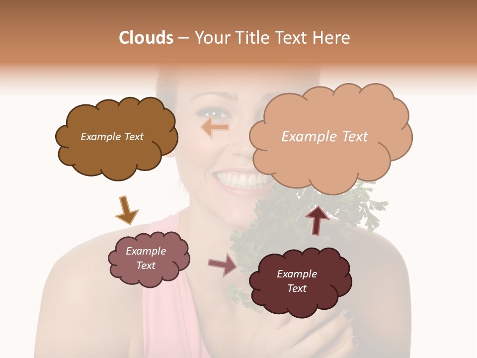 Holding Happy Lettuce PowerPoint Template