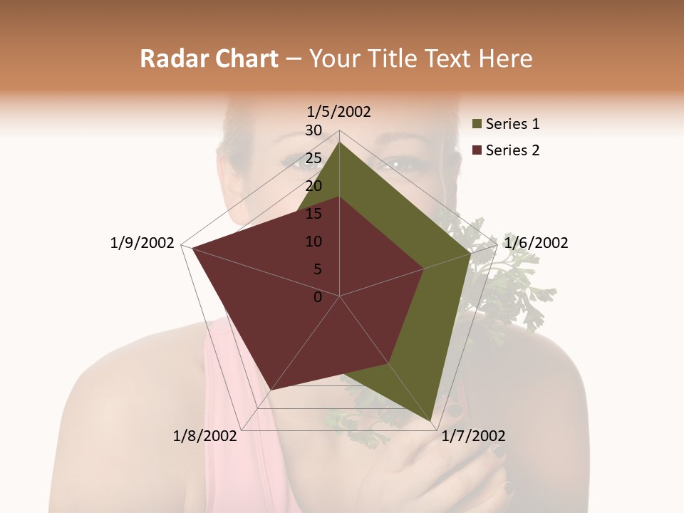 Holding Happy Lettuce PowerPoint Template