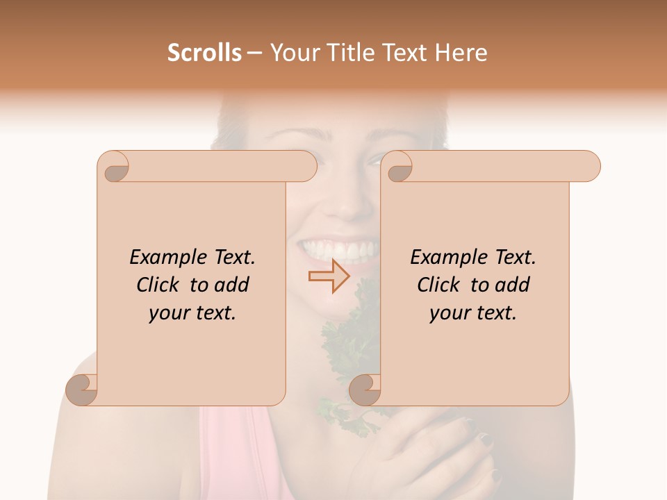 Holding Happy Lettuce PowerPoint Template