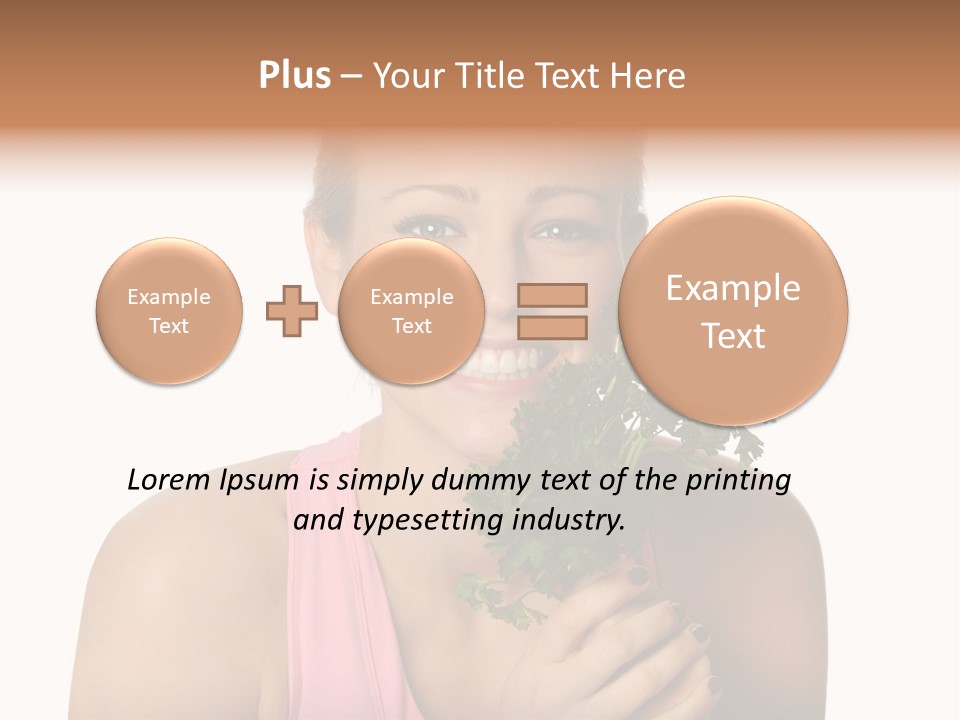 Holding Happy Lettuce PowerPoint Template