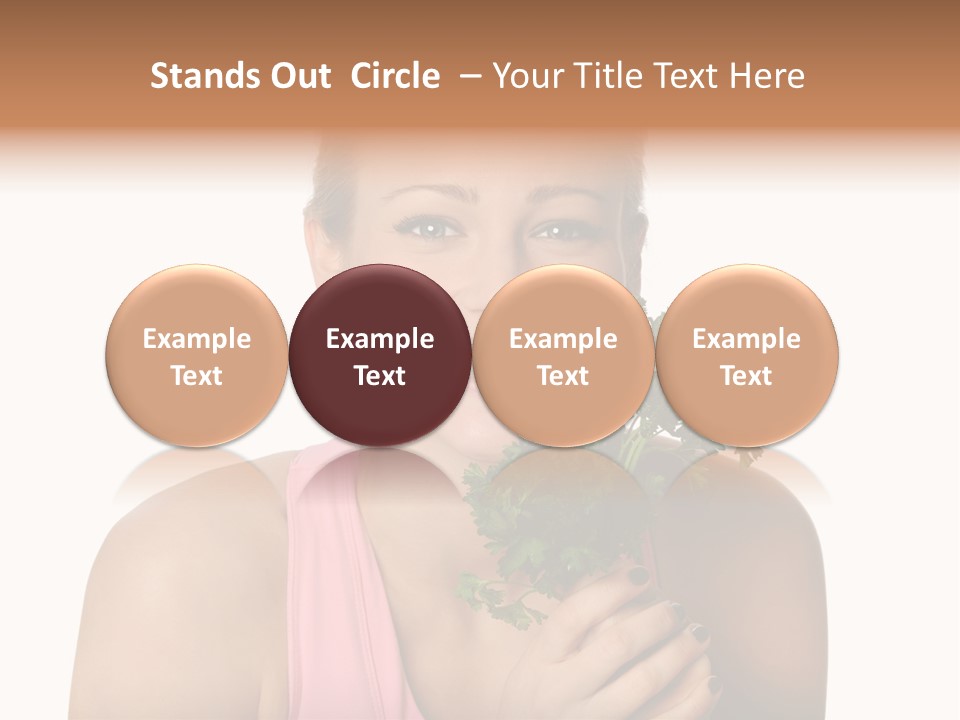 Holding Happy Lettuce PowerPoint Template