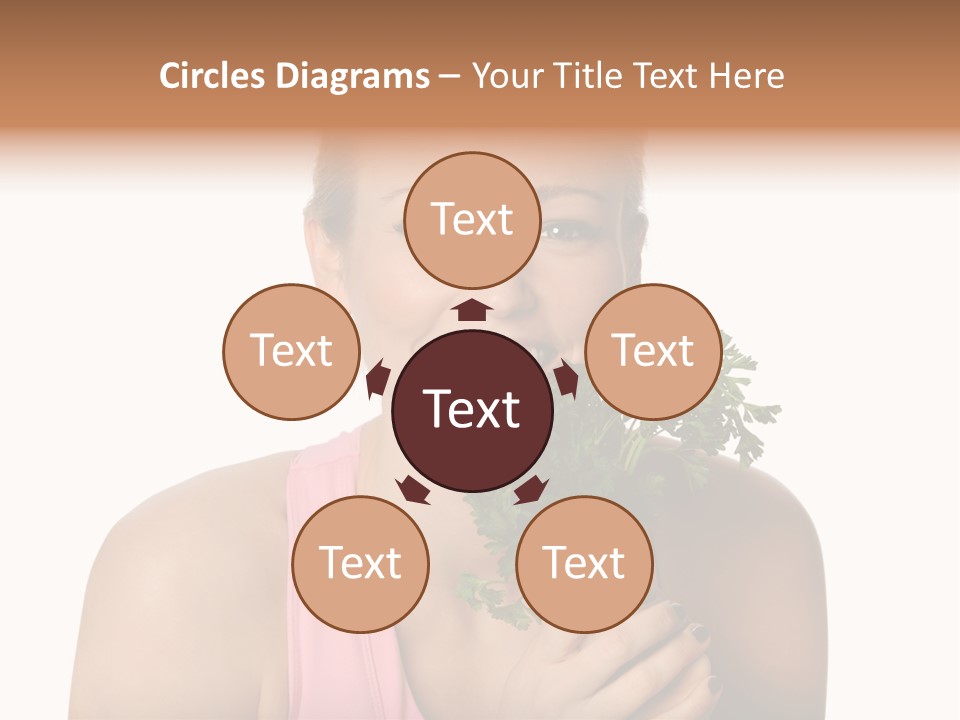 Holding Happy Lettuce PowerPoint Template