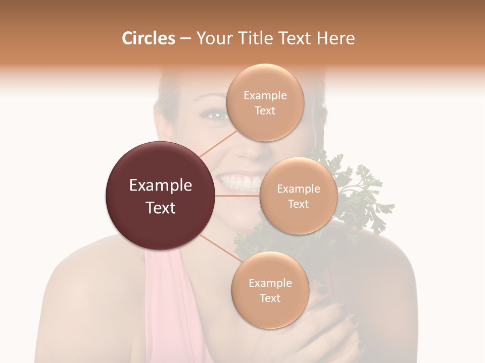 Holding Happy Lettuce PowerPoint Template