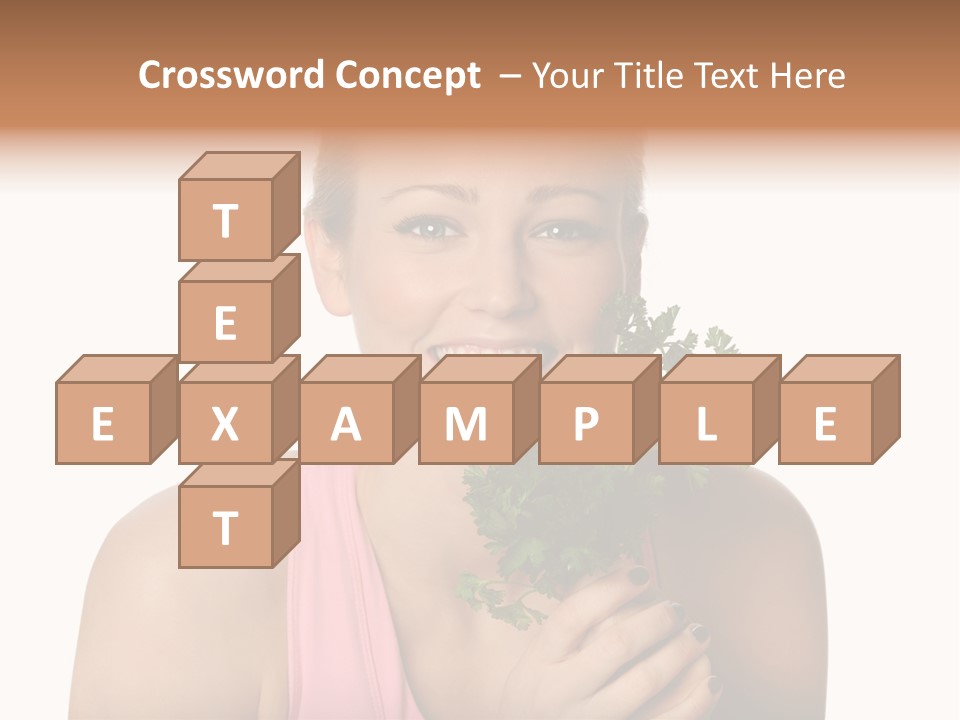 Holding Happy Lettuce PowerPoint Template