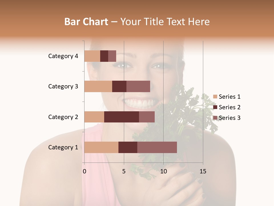 Holding Happy Lettuce PowerPoint Template