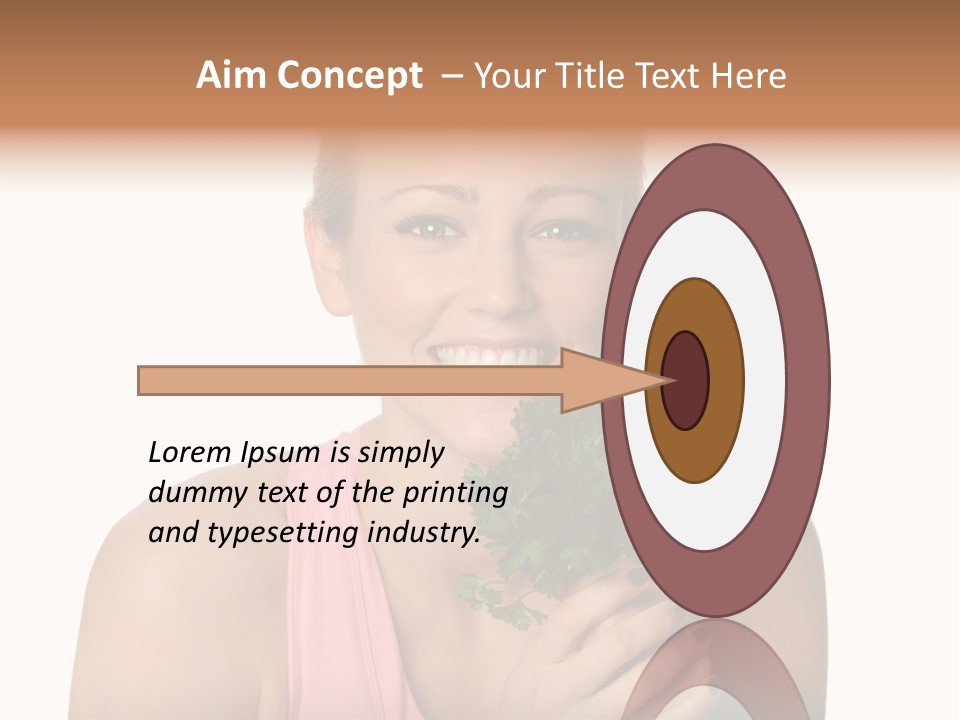 Holding Happy Lettuce PowerPoint Template