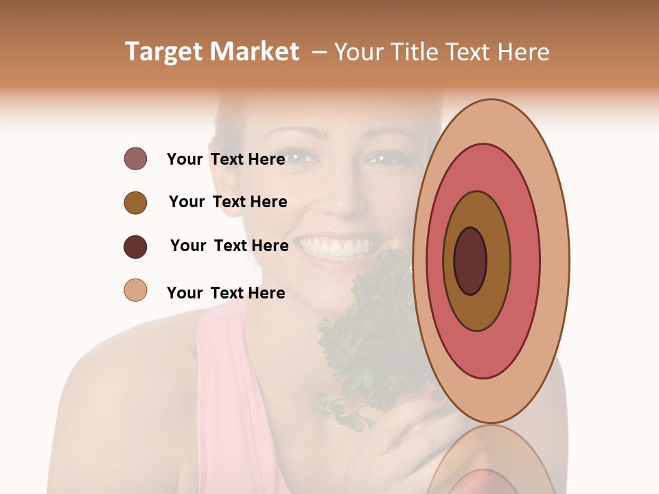 Holding Happy Lettuce PowerPoint Template