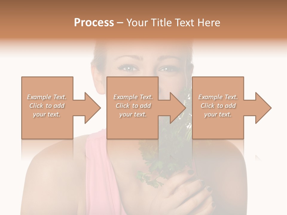 Holding Happy Lettuce PowerPoint Template