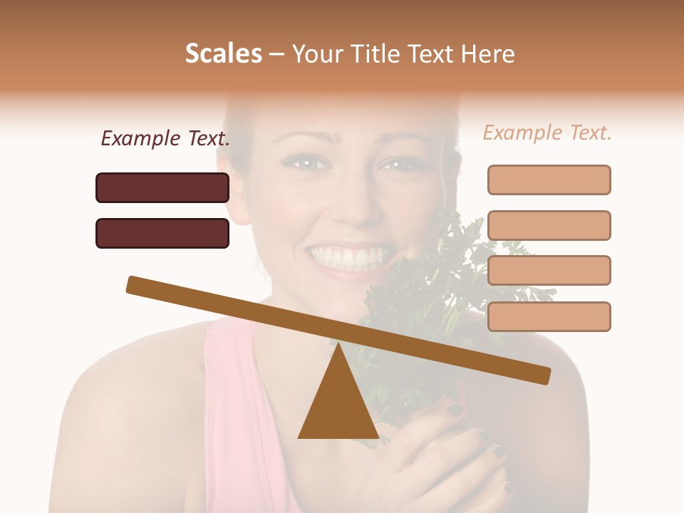 Holding Happy Lettuce PowerPoint Template