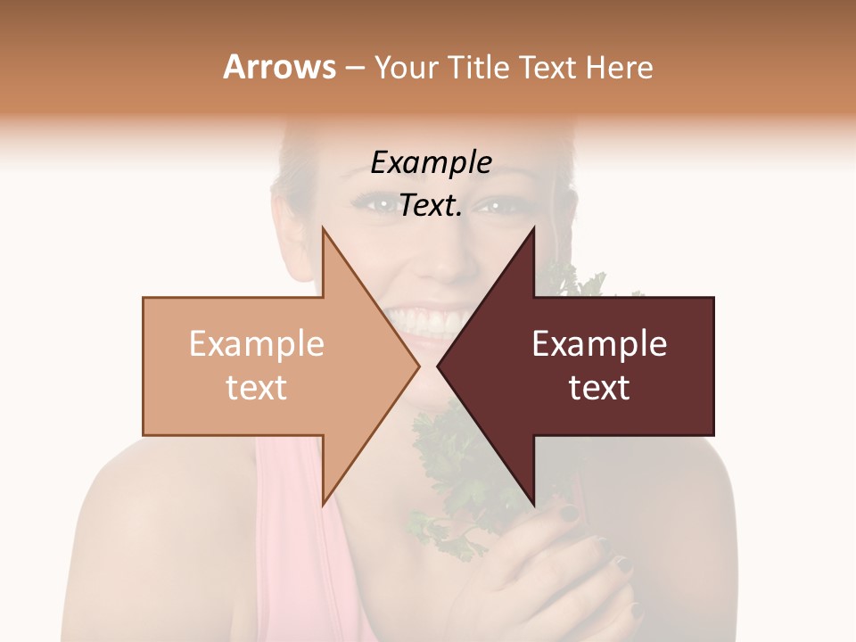 Holding Happy Lettuce PowerPoint Template