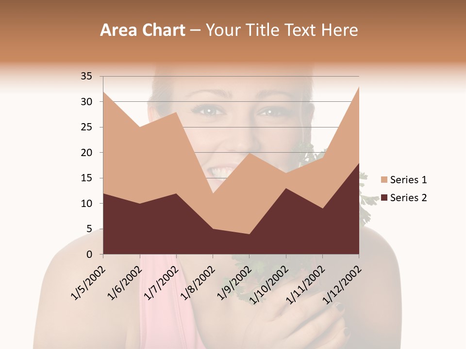 Holding Happy Lettuce PowerPoint Template