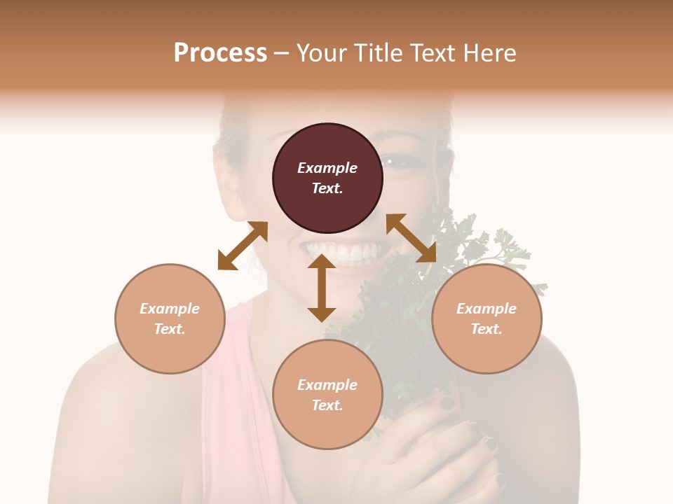 Holding Happy Lettuce PowerPoint Template