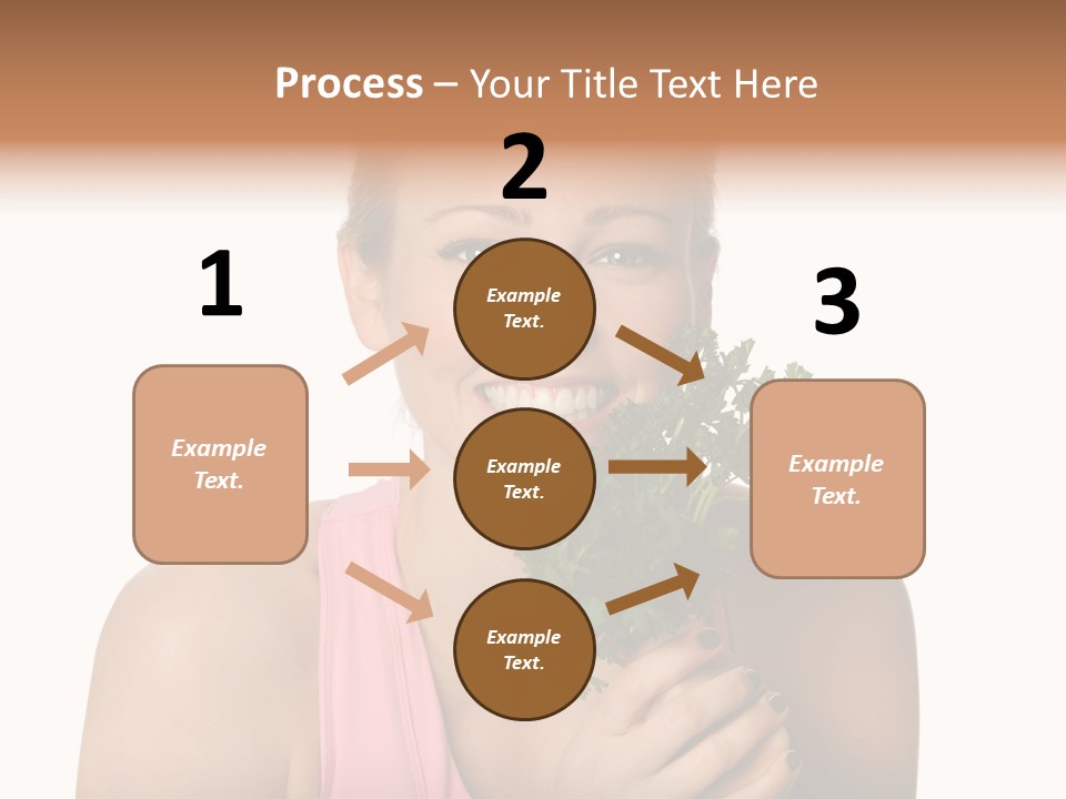 Holding Happy Lettuce PowerPoint Template