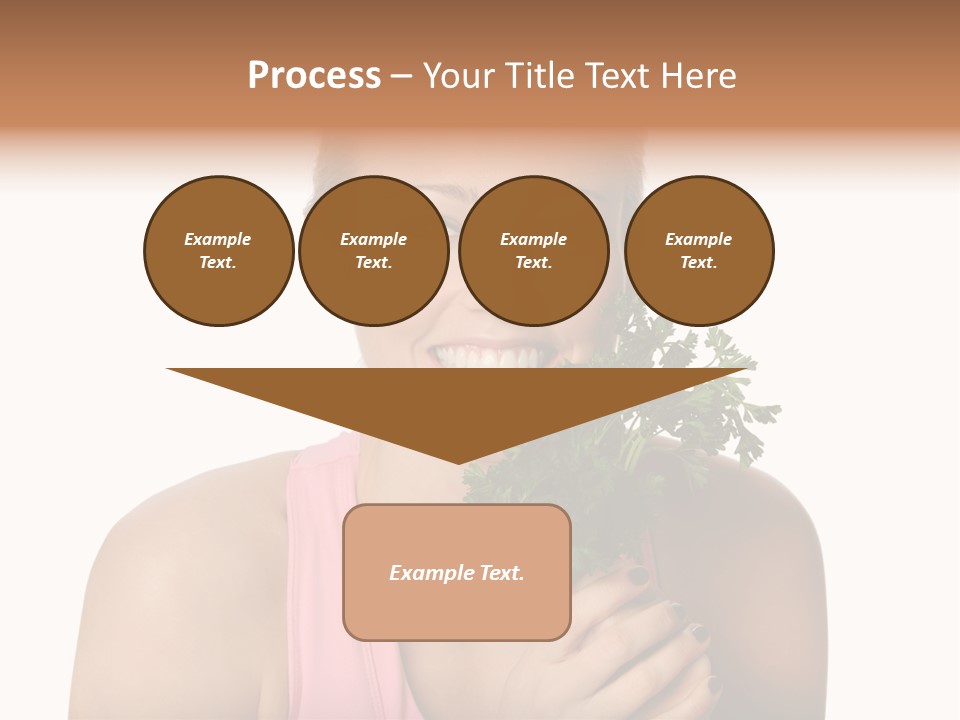 Holding Happy Lettuce PowerPoint Template