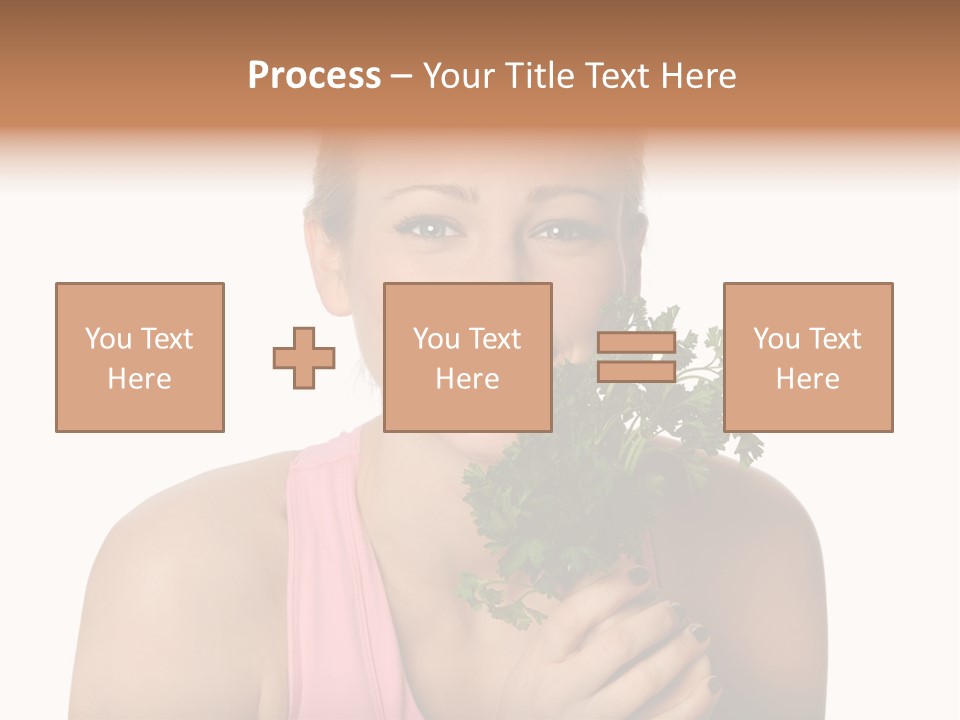 Holding Happy Lettuce PowerPoint Template
