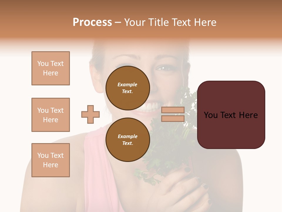 Holding Happy Lettuce PowerPoint Template