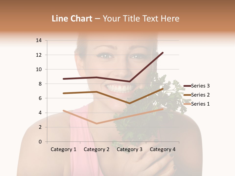 Holding Happy Lettuce PowerPoint Template