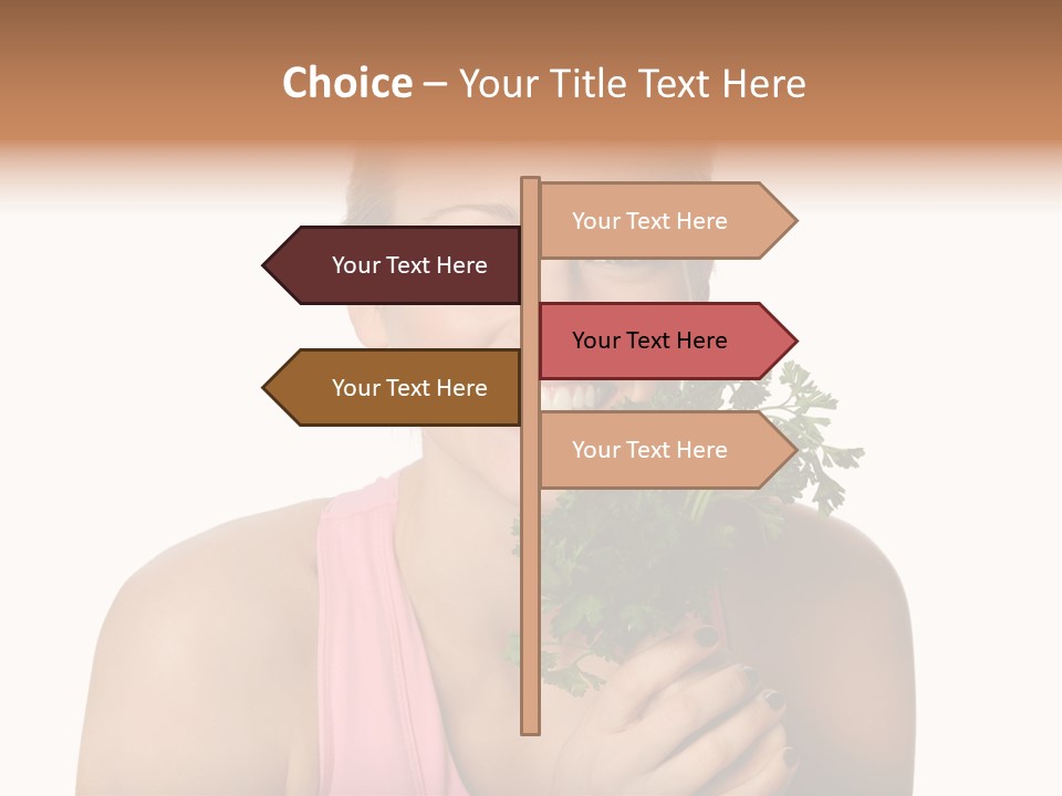 Holding Happy Lettuce PowerPoint Template