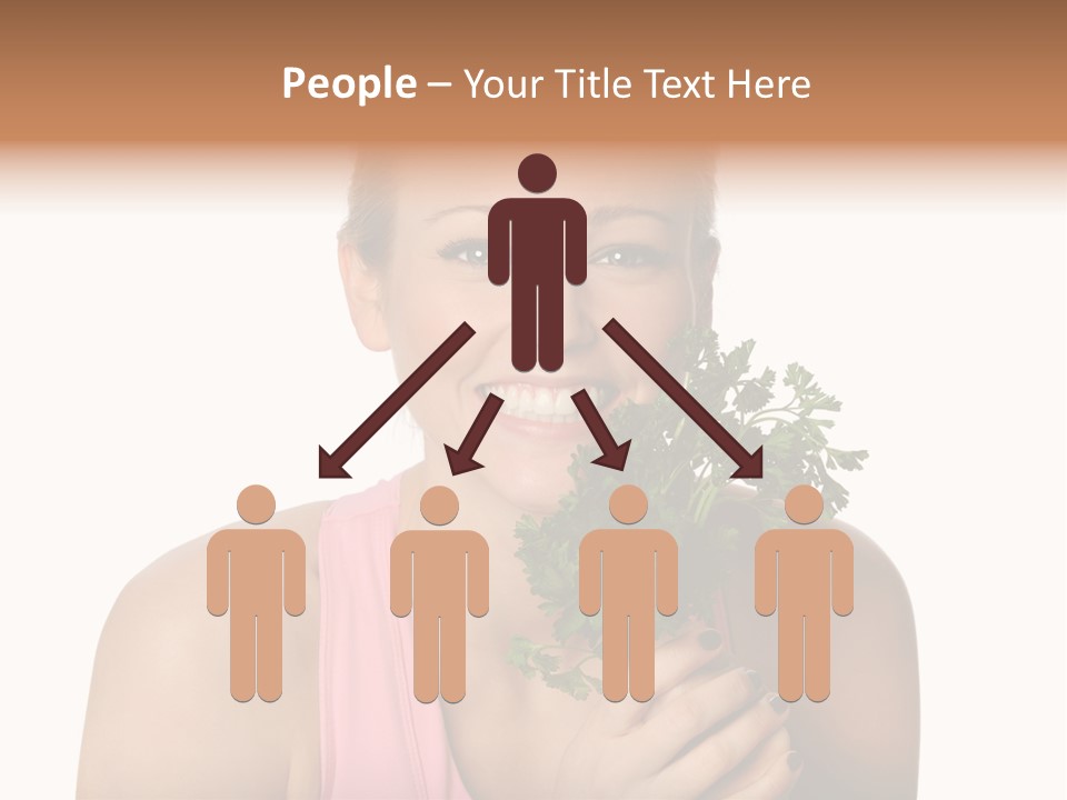 Holding Happy Lettuce PowerPoint Template