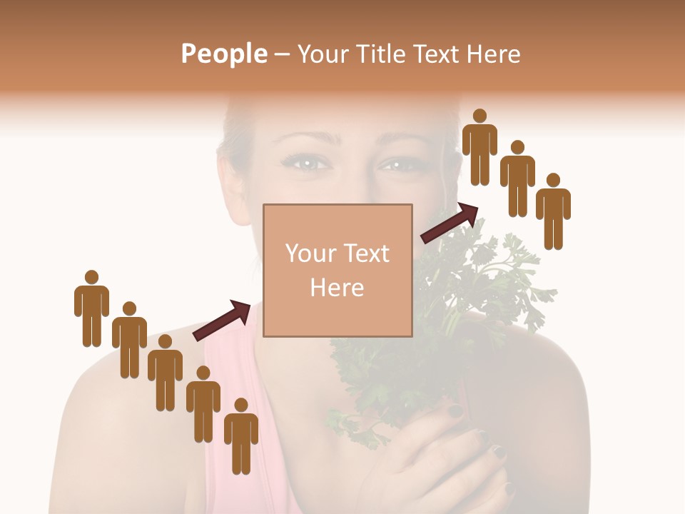 Holding Happy Lettuce PowerPoint Template