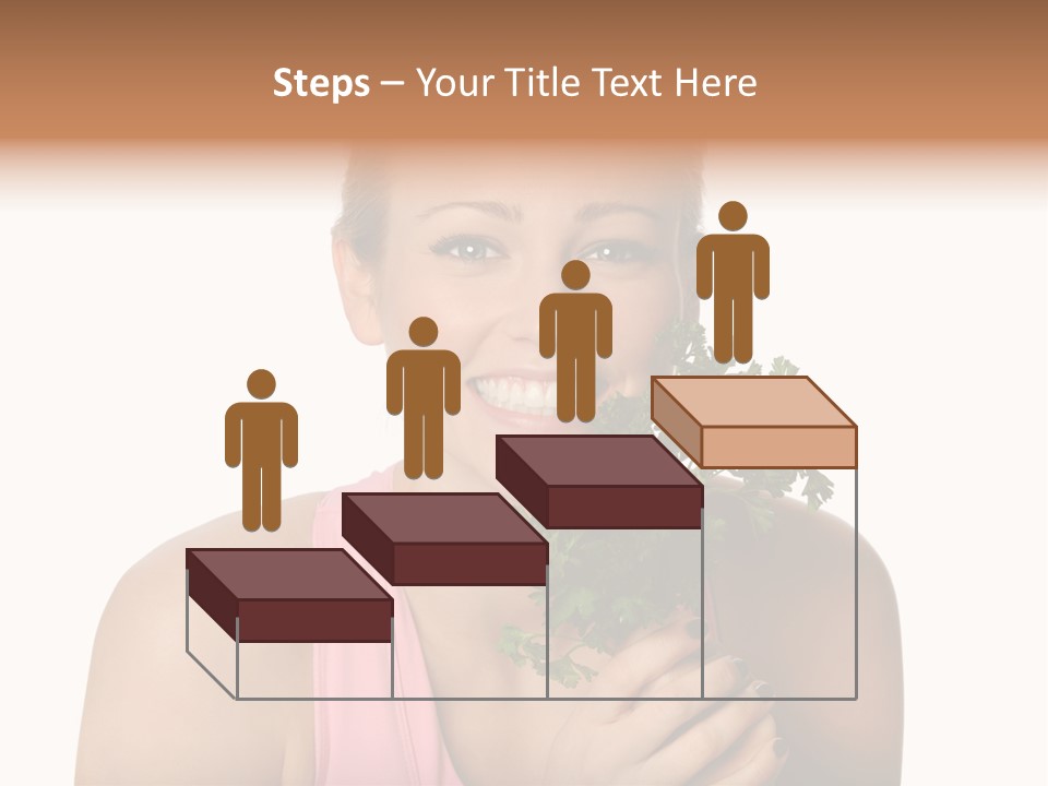 Holding Happy Lettuce PowerPoint Template