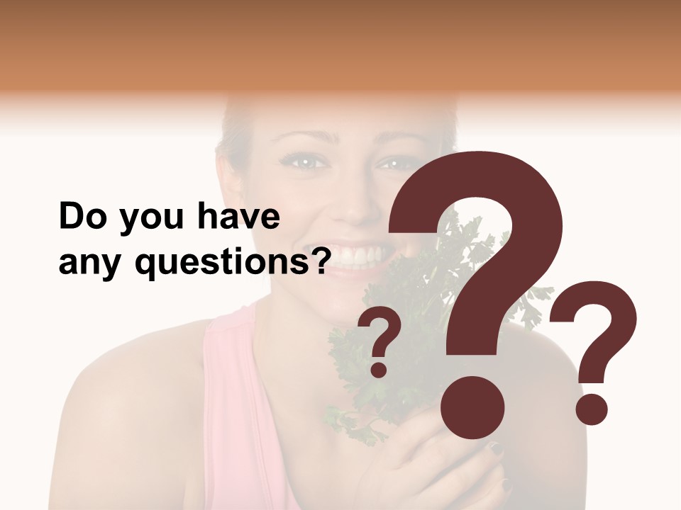 Holding Happy Lettuce PowerPoint Template