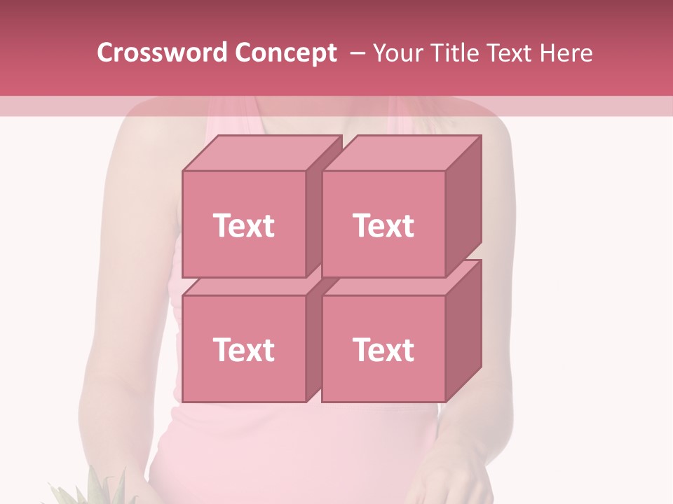 Blonde Hair Pineapple I Olated PowerPoint Template