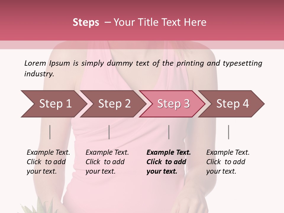 Blonde Hair Pineapple I Olated PowerPoint Template