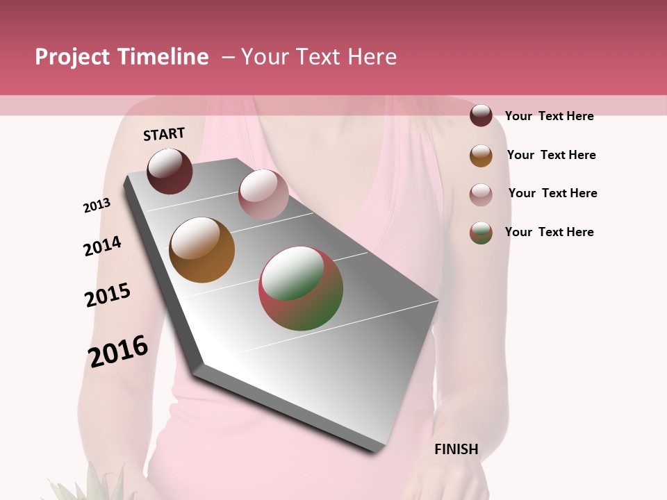 Blonde Hair Pineapple I Olated PowerPoint Template