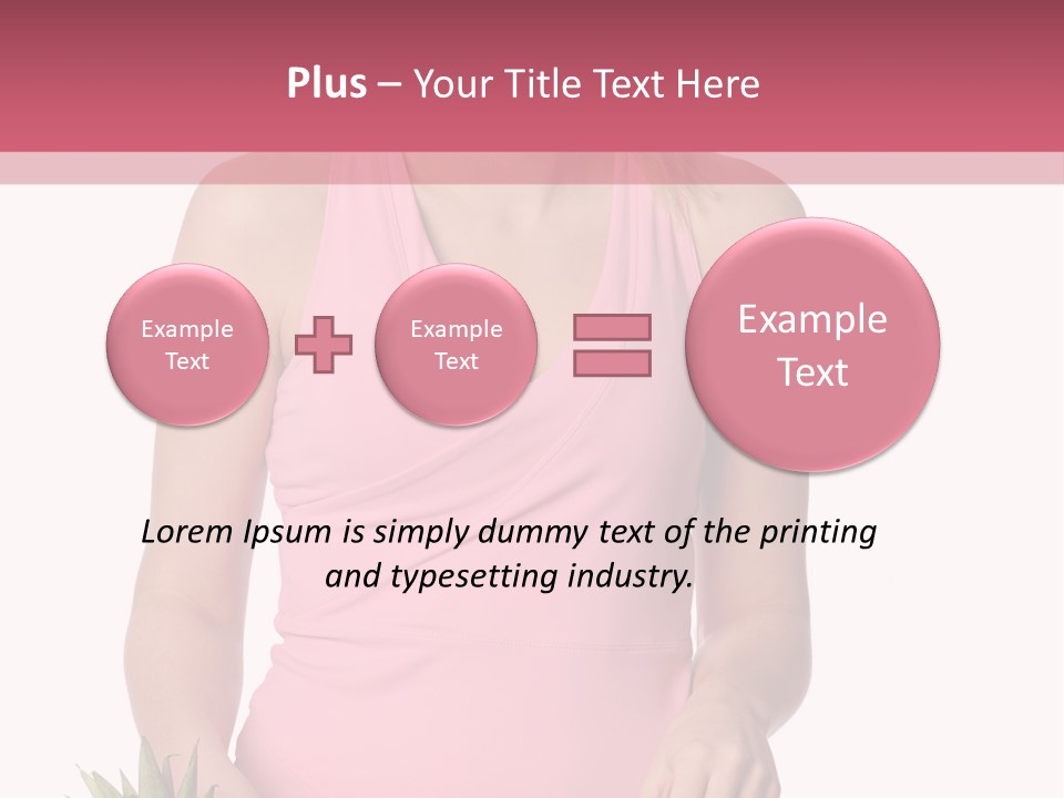 Blonde Hair Pineapple I Olated PowerPoint Template