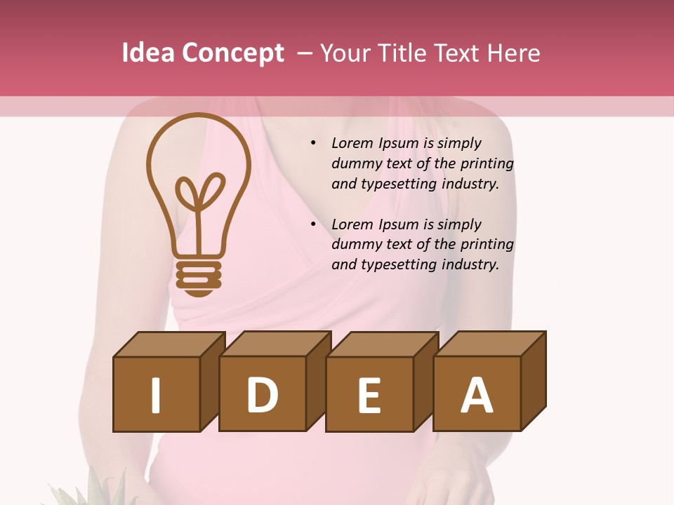 Blonde Hair Pineapple I Olated PowerPoint Template