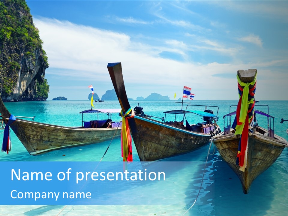 Recreation Thailand Blue PowerPoint Template