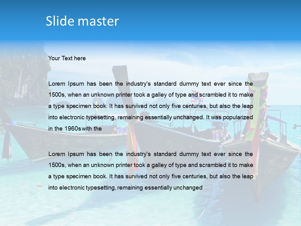 Recreation Thailand Blue PowerPoint Template