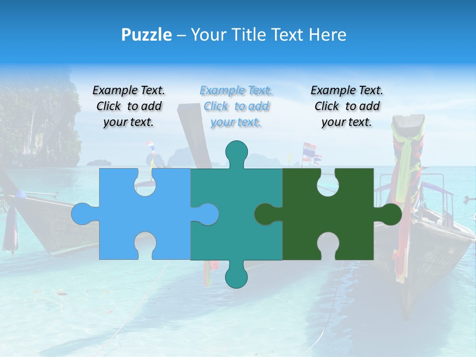 Recreation Thailand Blue PowerPoint Template