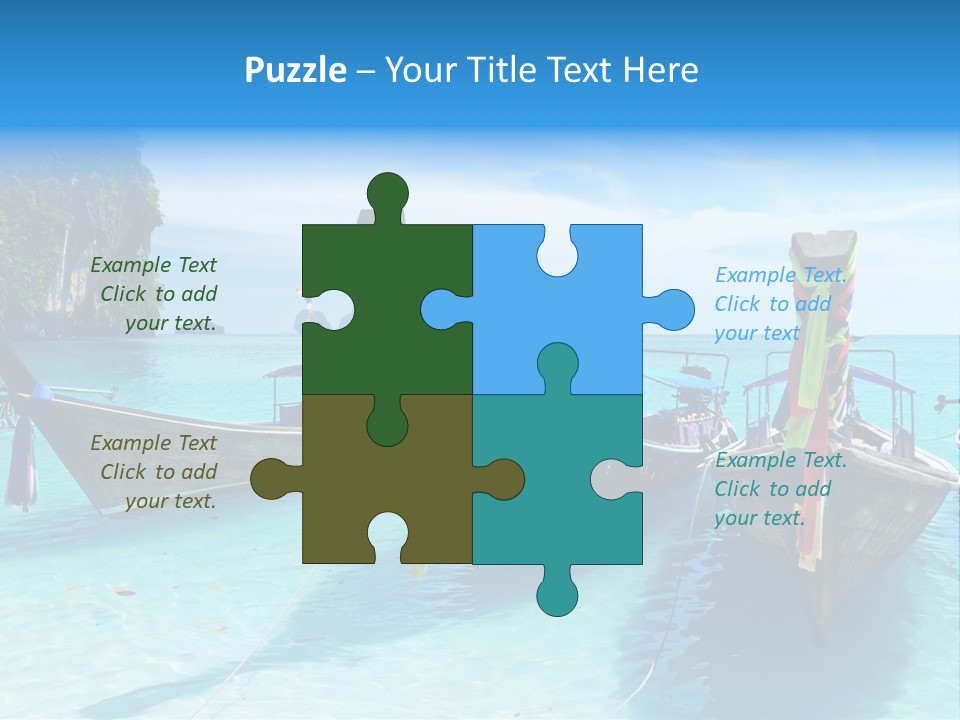 Recreation Thailand Blue PowerPoint Template