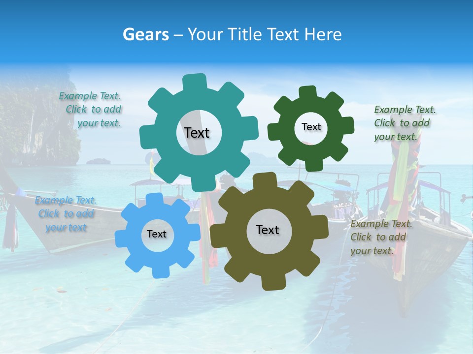 Recreation Thailand Blue PowerPoint Template