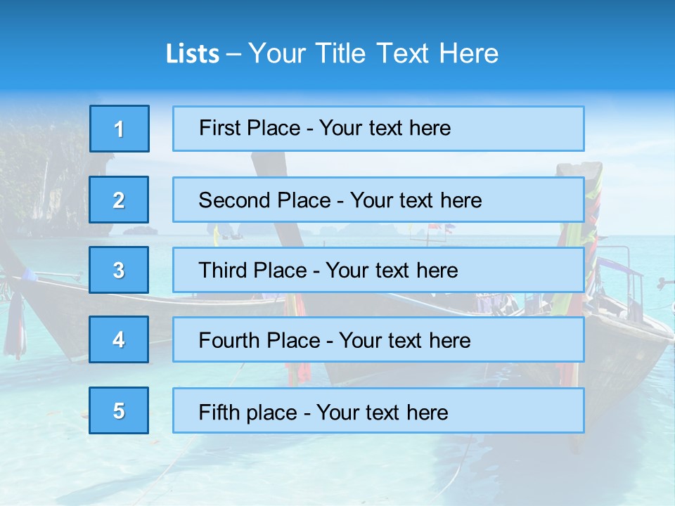 Recreation Thailand Blue PowerPoint Template